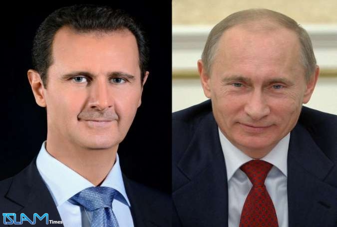 الرئيس الأسد يهنئ الرئيس الروسي بفوزه بالانتخابات