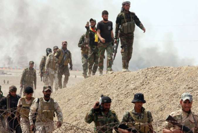 حضور نیروهای حشد شعبی در عملیات پاکسازی مناطق بیابانی اطراف نجف
