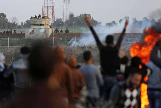Demo warga Palestina di perbatasan Gaza