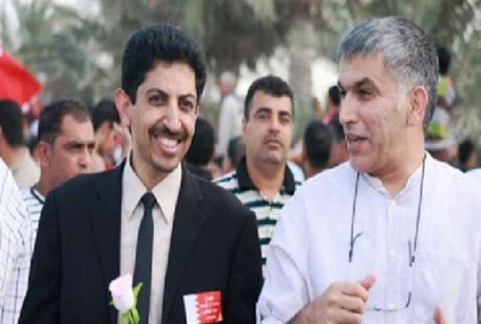 The undated photo shows prominent Bahraini human rights activist Abdulhadi al-Khawaja, left.