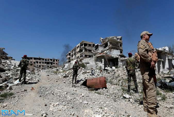 وحدات من قوى الأمن الداخلي السورية تدخل مدينة دوما بالغوطة الشرقية