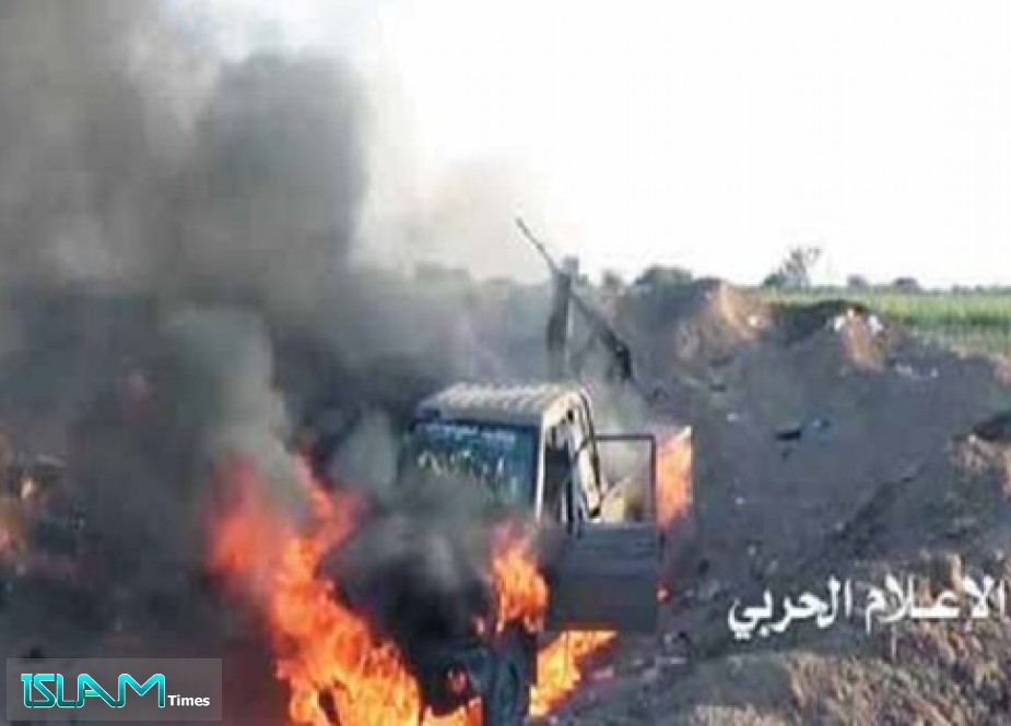 تدمير آليتين سعوديتين واستهداف تجمعات المرتزقة في نجران