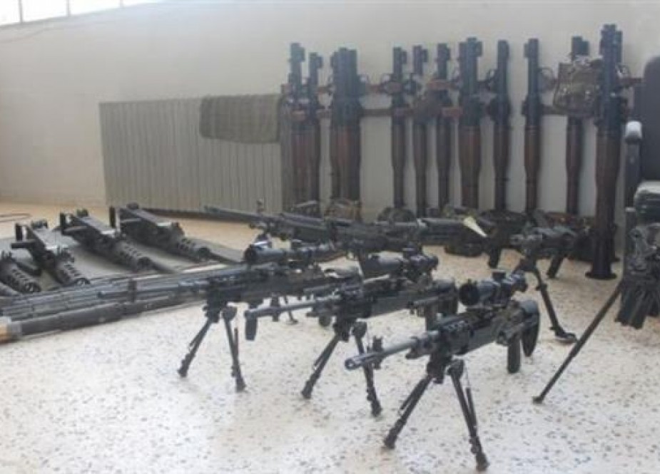The file photo shows a weapons arsenal, in which many of the arms were reportedly issued through a US training programs.