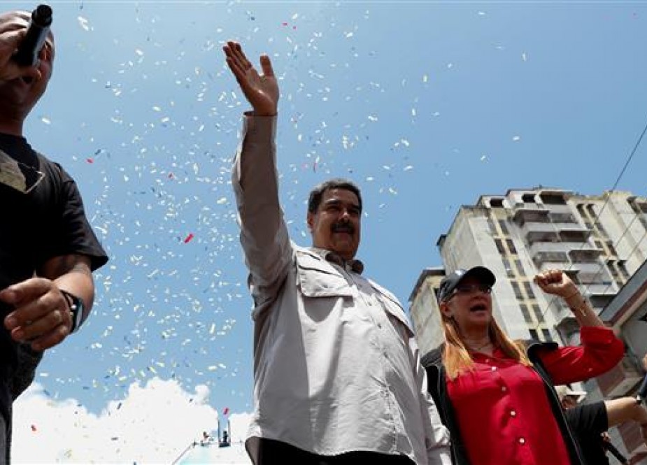 Embattled Venezuelan President Nicolas Maduro greets supporters during a campaign rally in Charallave, Venezuela, on May 15, 2018. (Photo by Reuters)