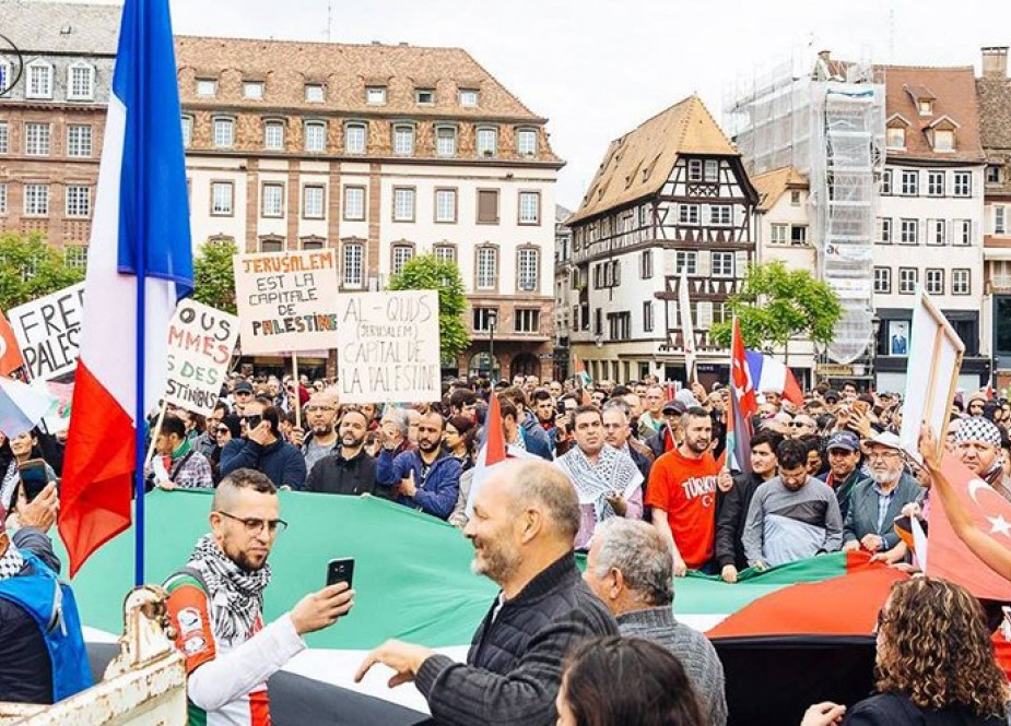 تظاهرات مردم فرانسه در حمایت از ملت فلسطین