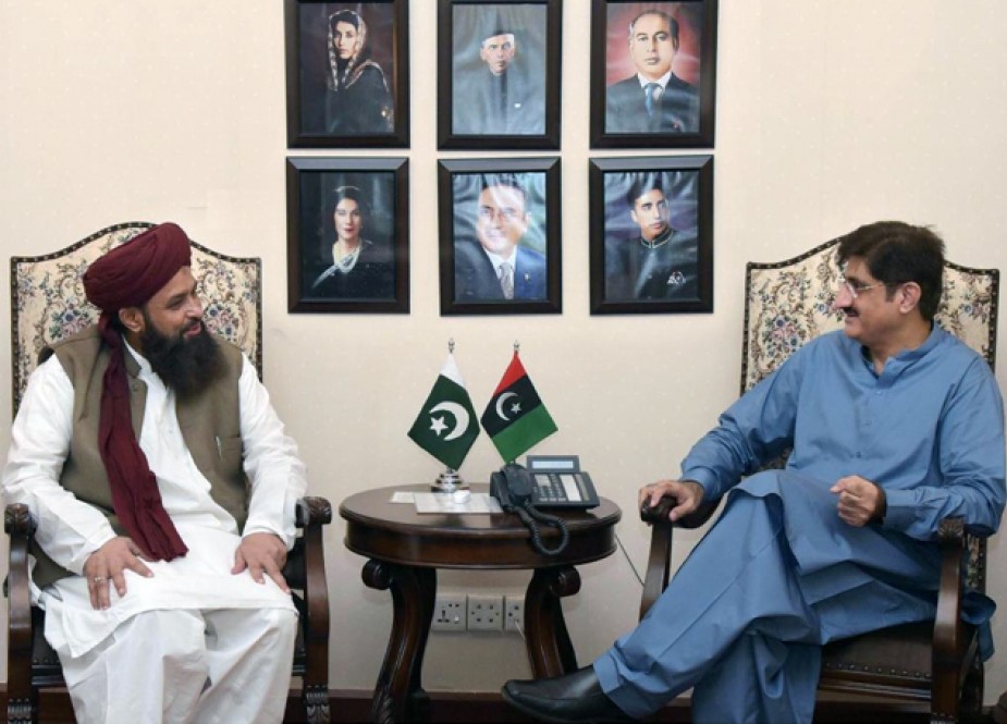 پاکستان سنی تحریک کے سربراہ ثروت اعجاز قادری کی وفد کے ہمراہ وزیراعلیٰ سندھ سے ملاقات
