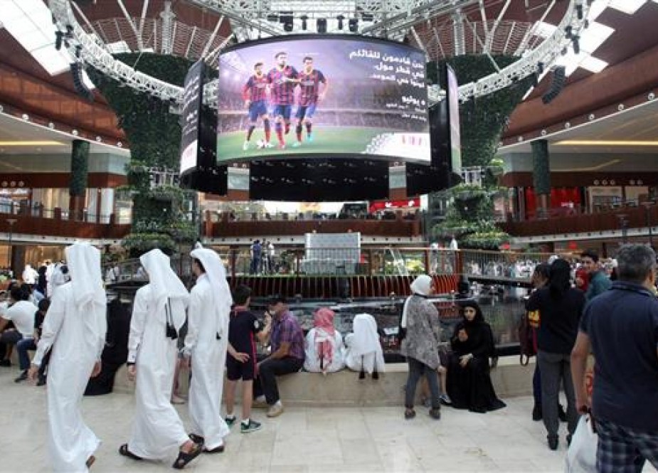 The file photo shows a shopping mall in Qatar’s capital city Doha.