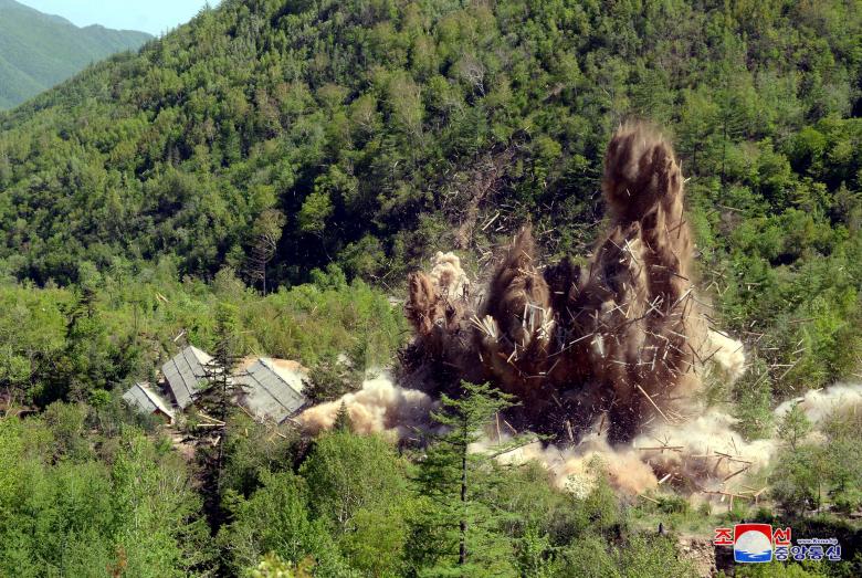 An explosion at Punggye-ri.