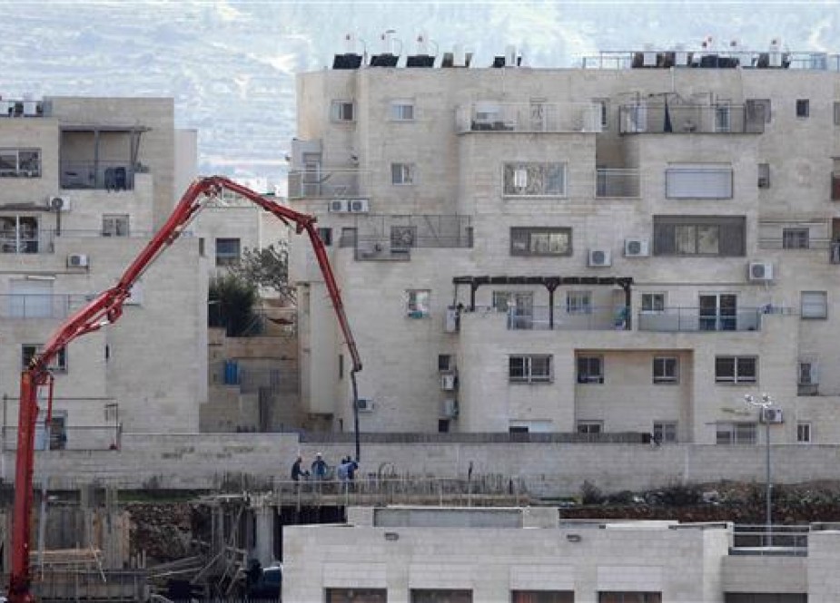 This February 14, 2018 file photo shows a view of an Israeli settlement in the occupied West Bank.