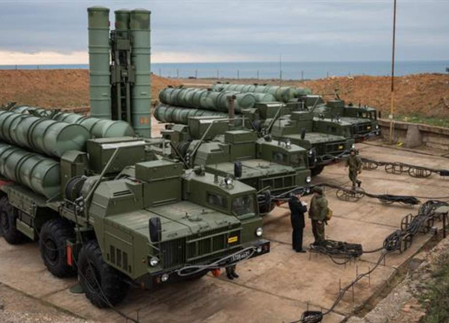 Russian-made S-400 anti-aircraft missile systems in the Black Sea peninsula of Crimea, Russia.