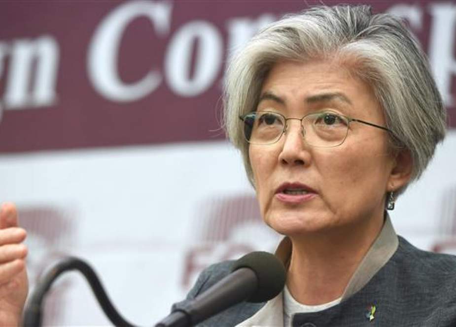South Korean Foreign Minister Kang Kyung-wha speaks during a press conference at the Seoul Foreign Correspondents’ Club in Seoul, on June 20, 2018. (Photo by AFP)