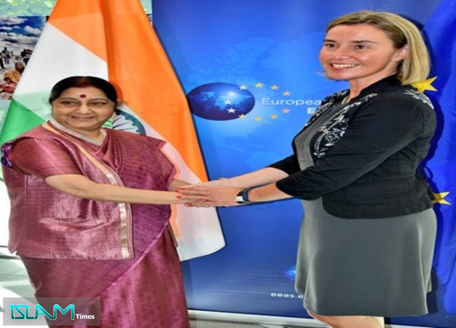 موغريني تبحث مع وزيرة خارجية الهند الحفاظ على الاتفاق النووي