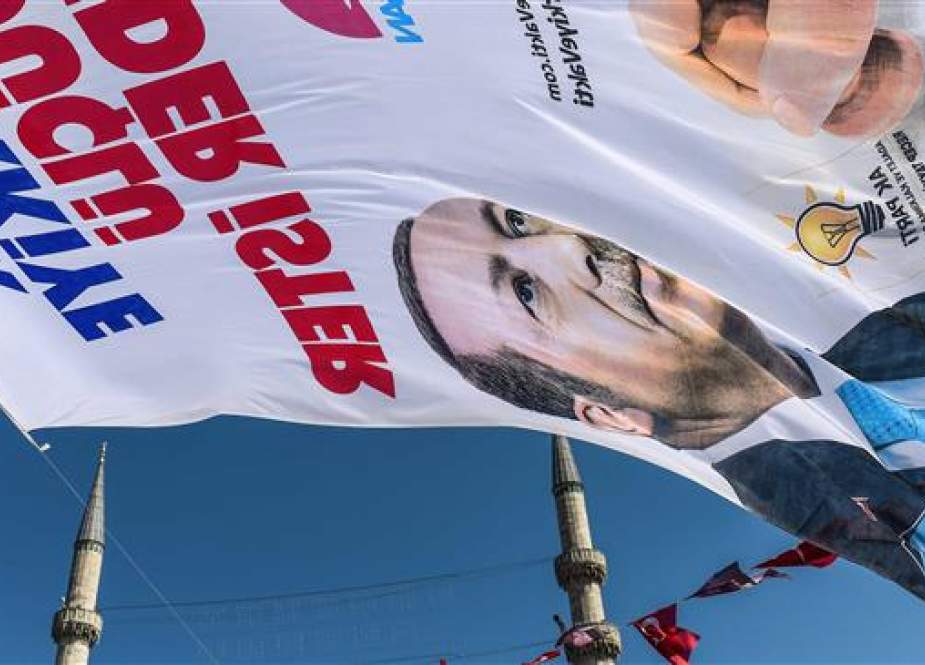 An election poster shows Turkey