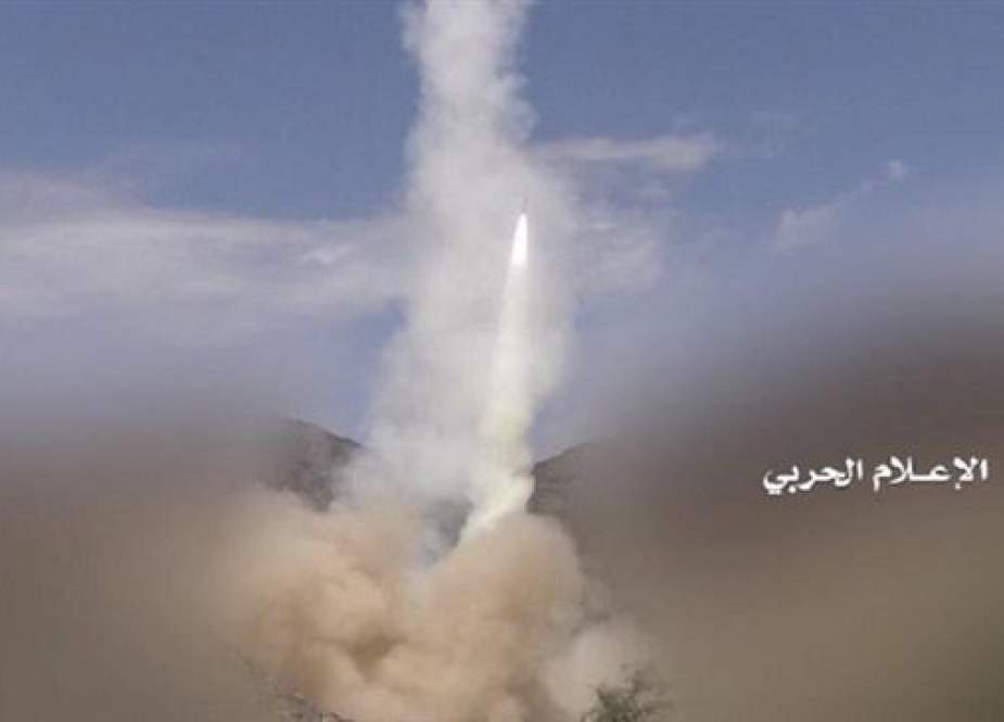 Yemeni missile shortly after launch.