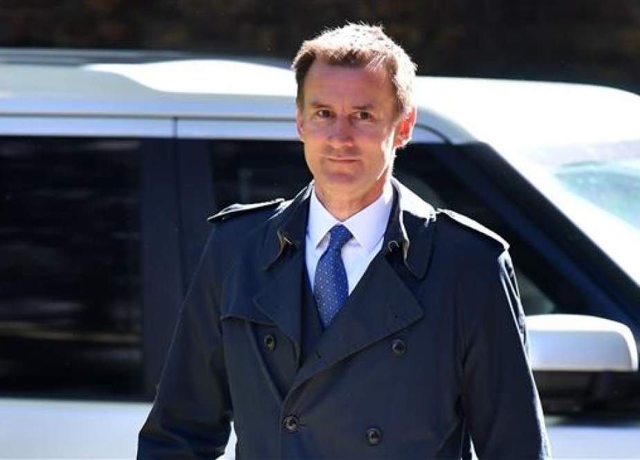 British Prime Minister Theresa May appointed Jeremy Hunt as foreign minister on Monday.