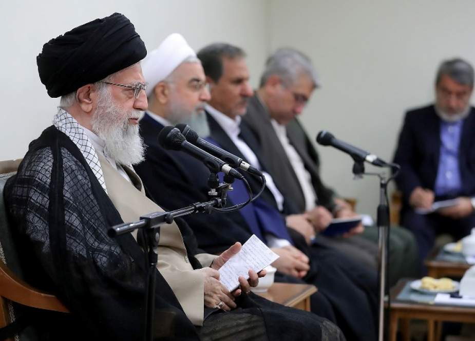 Imam Khamenei received President Hassan Rouhani and his cabinet members.jpg