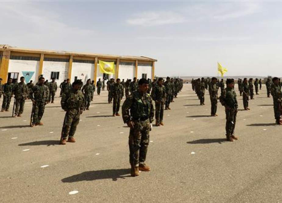 Members of the so-called Syrian Democratic Forces (SDF), trained by the US