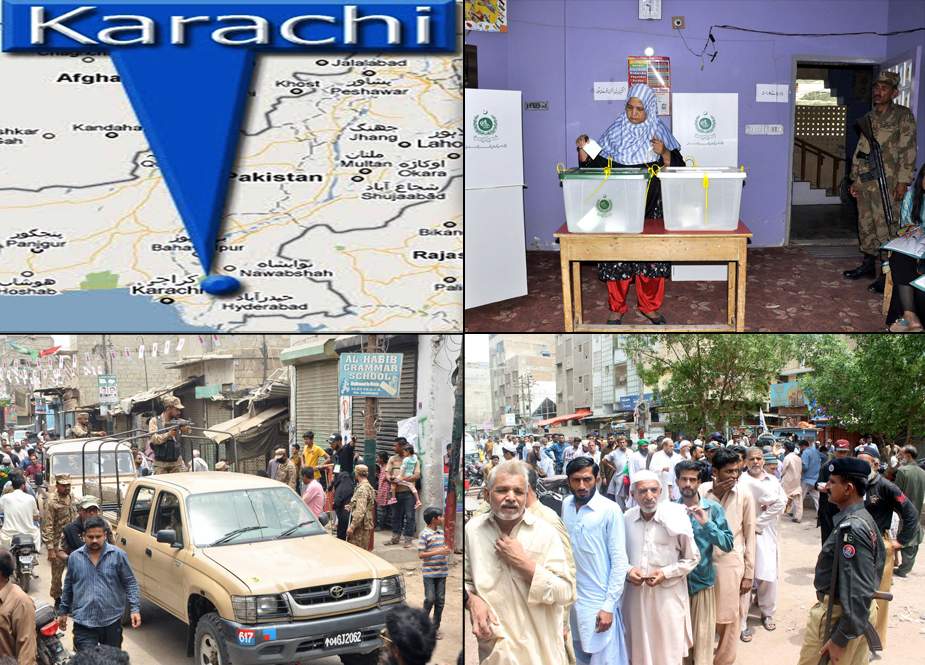 کراچی، پُرامن ماحول میں پولنگ، سیکورٹی کے سخت انتظامات کئے گئے