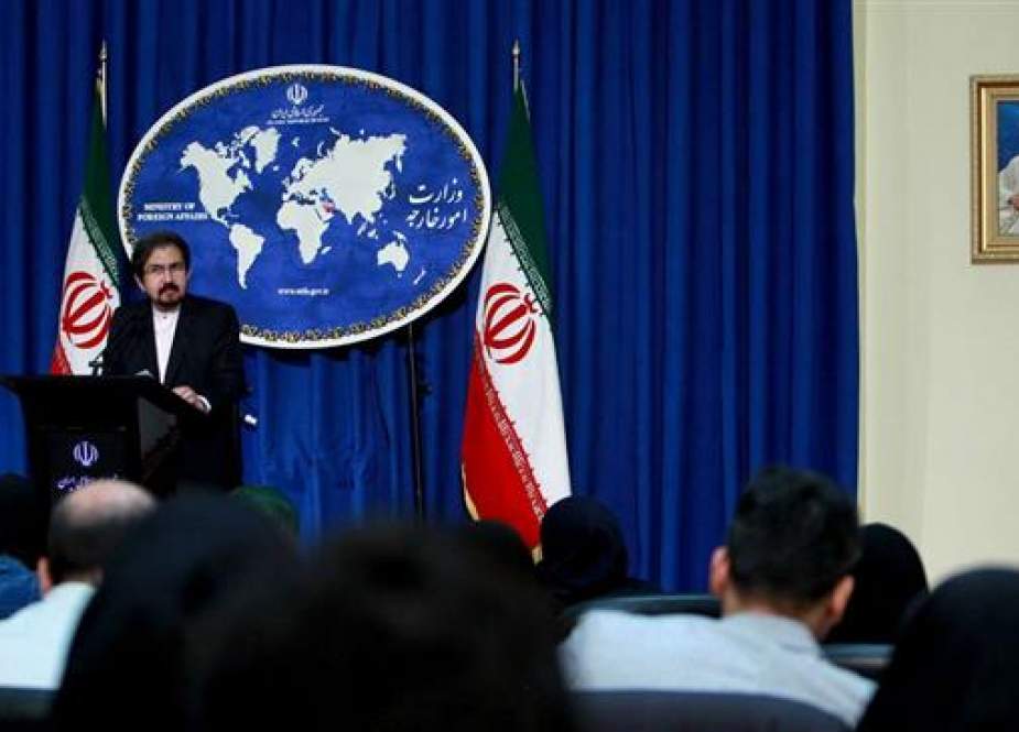 Foreign Ministry spokesman Bahram Qassemi talks to reporters during a news conference in Tehran, July 30, 2018. (Photo by IRNA)