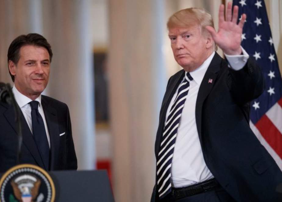 US President Donald Trump speaks during a joint press conference with Italian Prime Minister Giuseppe Conte in the East Room of the White House in Washington, DC, July 30, 2018.