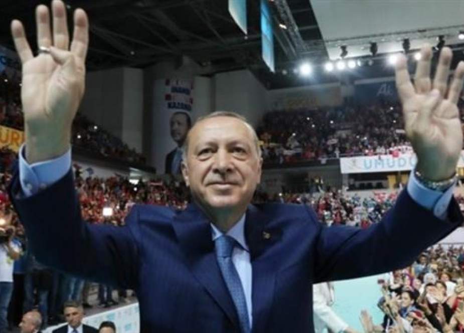 Turkish President Recep Tayyip Erdogan greeting members of his ruling AK Party.jpg