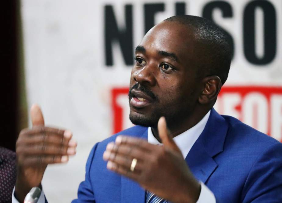 Opposition Movement for Democratic Change (MDC) leader Nelson Chamisa addresses a media conference following the announcement of election results in Harare, Zimbabwe, on August 3, 2018. (Photo by Reuters)