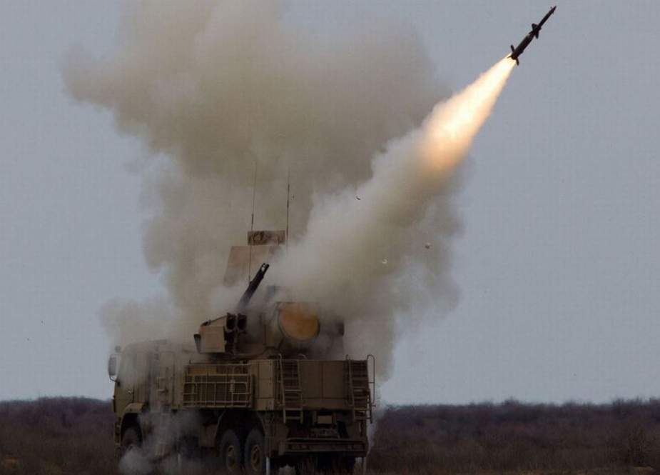 A file image of a Syrian air defense battery in action.