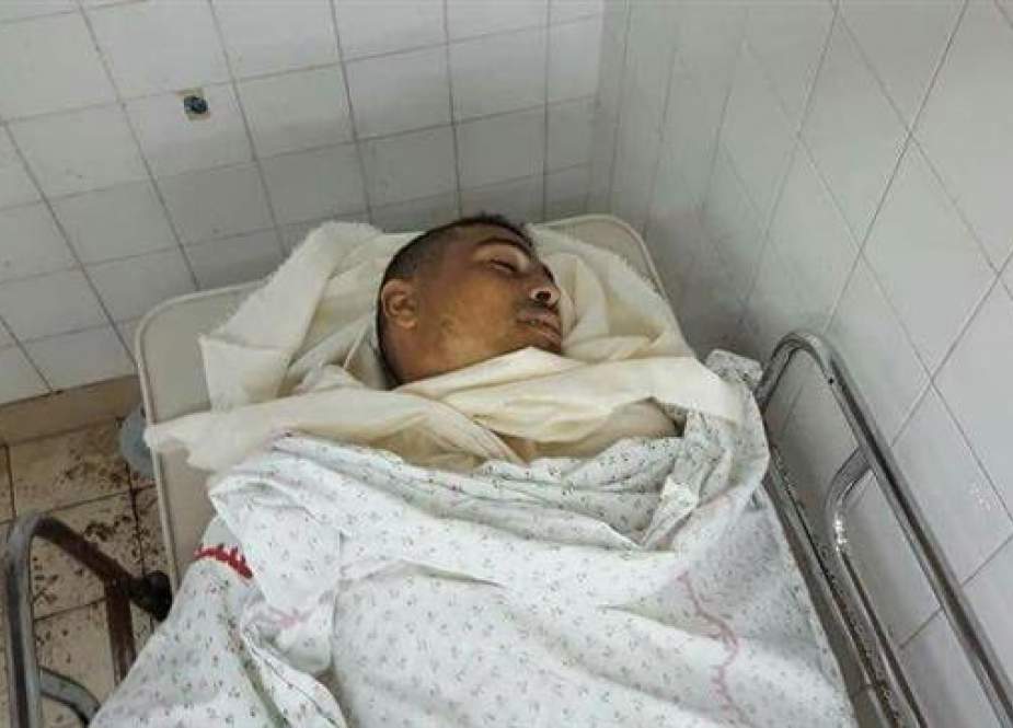 This picture shows the body of 40-year-old Palestinian Ahmed Jamal Suleiman Abu Luli at a morgue in Gaza Strip on August 11, 2018. (Photo by Palestine al-Yawm news agency)