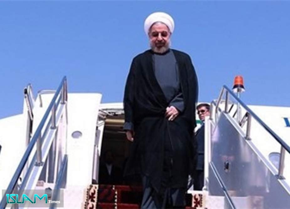 الرئيس روحاني يصل إلى كازاخستان