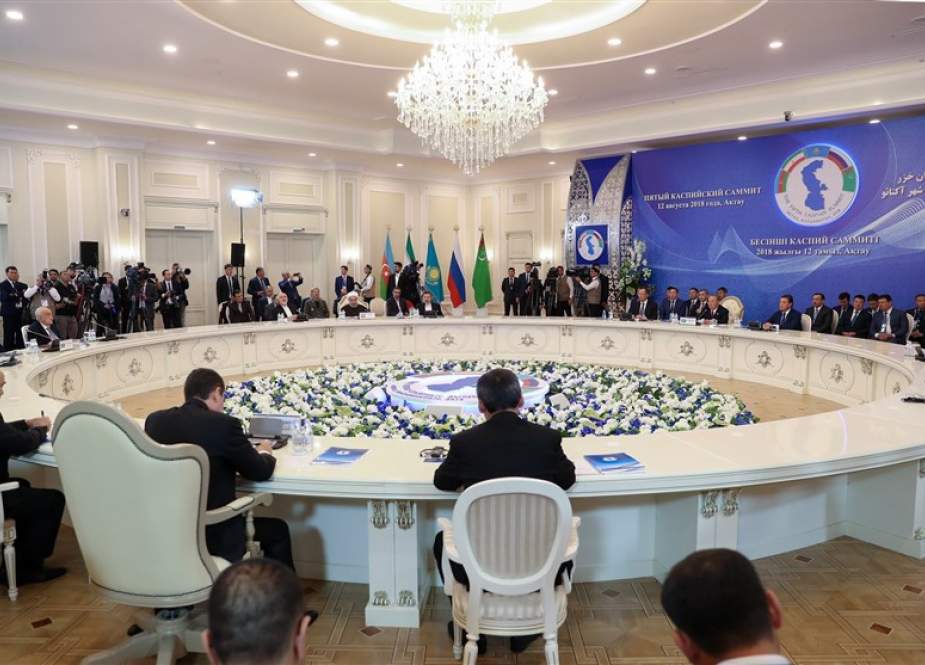 Summit in Kazakhstan, leaders of the five Caspian Sea littoral states.jpg