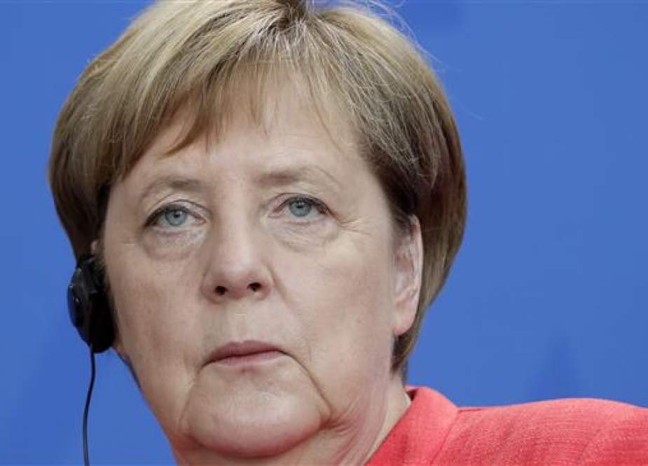 German Chancellor Angela Merkel attends a joint press conference as part of a meeting with the Prime Minister of Montenegro, Dusko Markovic, at the chancellery in Berlin, Germany, on August 17, 2018. (Photo by AP)