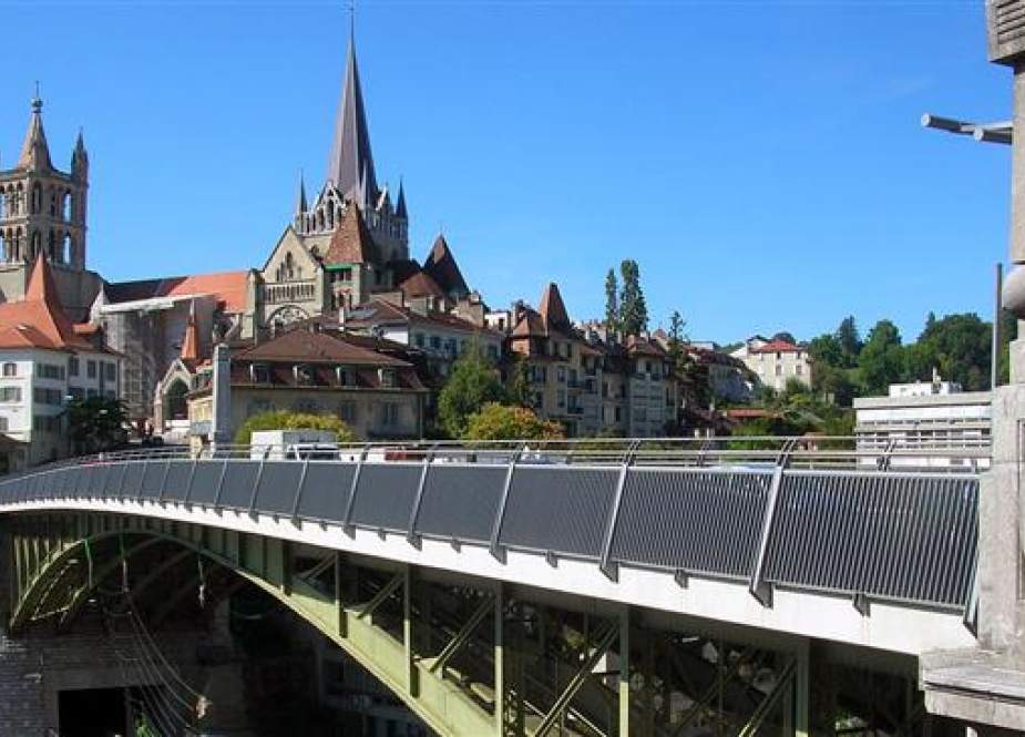 A view of the Swiss city of Lausanne