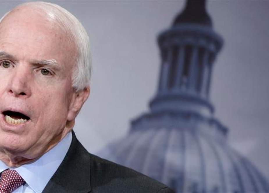 File photo of late US Republican Senator John McCain (Photo by AFP)