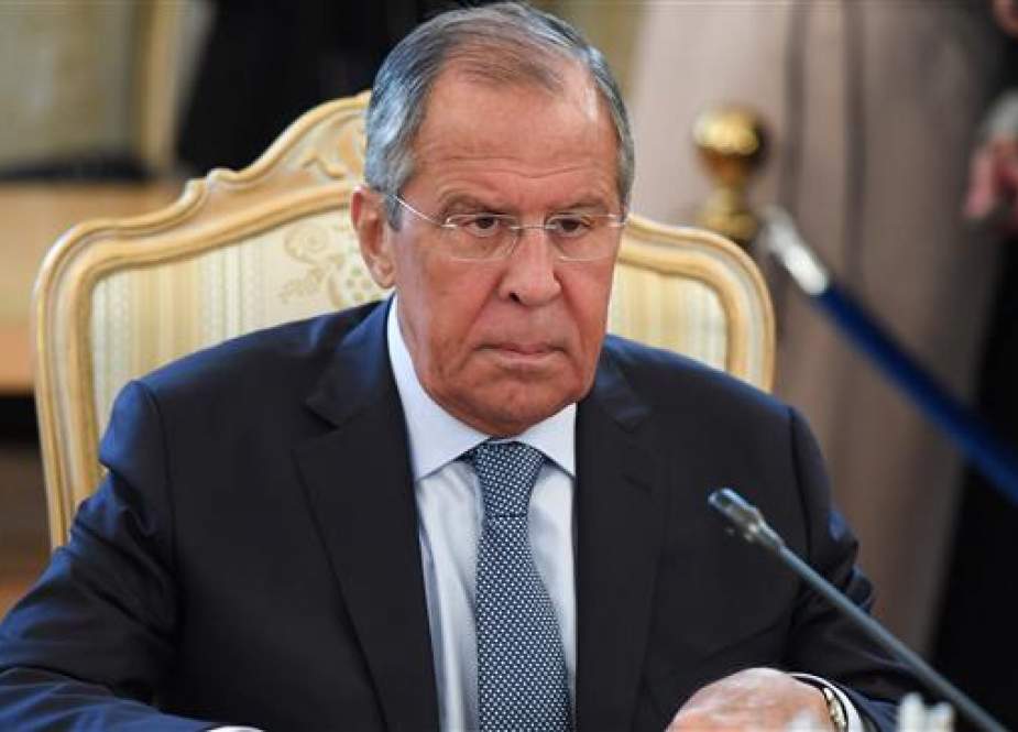 Russian Foreign Minister Sergei Lavrov takes part in a meeting in Moscow on August 24, 2018. (Photo by AFP)