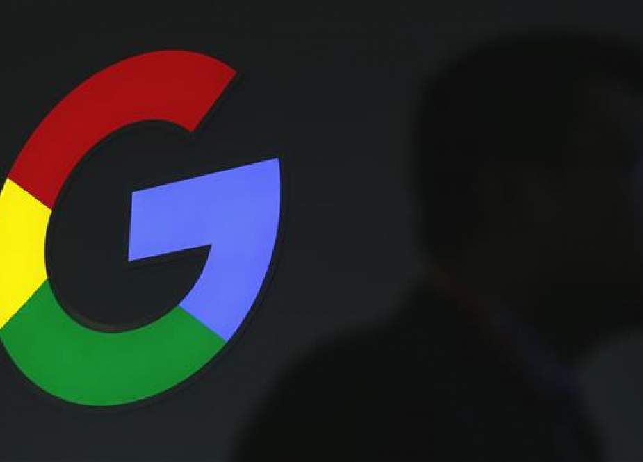 This AFP file photograph taken on February 26, 2018, shows a Google sign on display at the Mobile World Congress (MWC).