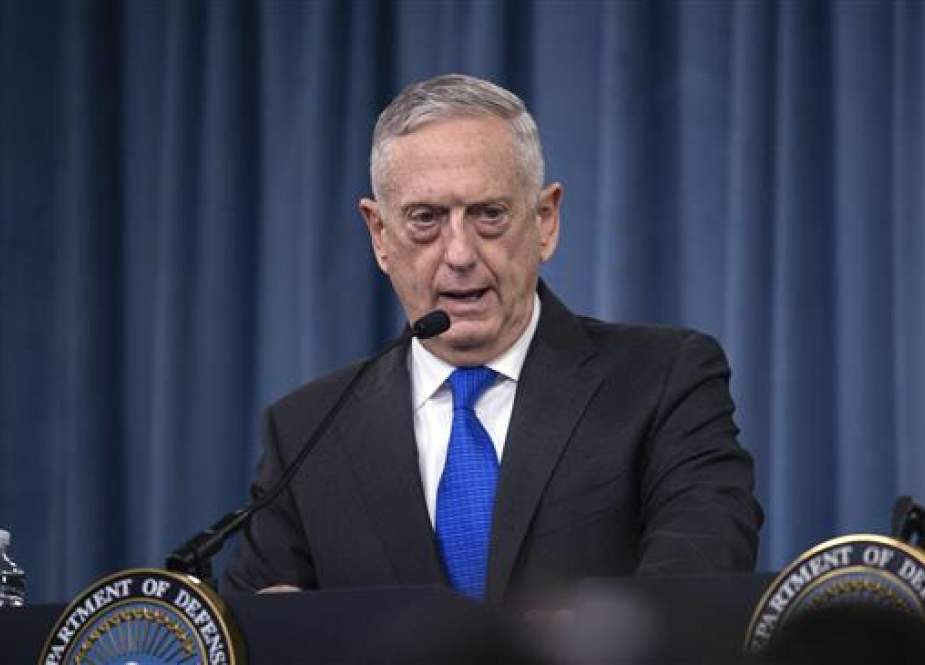 US Defense Secretary Jim Mattis holds a press conference at the Pentagon in Washington, DC, on August 28, 2018. (AFP photo)