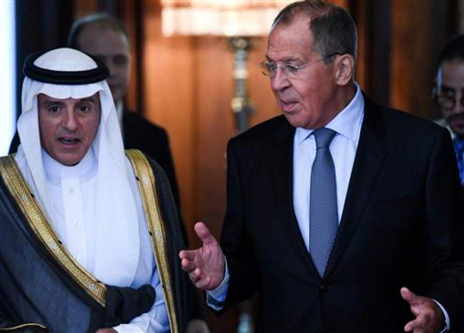 Sergei Lavrov, Russian Foreign Minister speaks with Saudi Foreign Minister Adel al-Jubeir.jpg