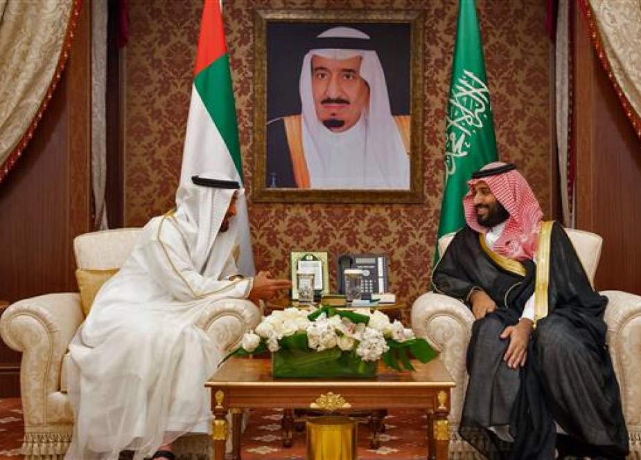 Saudi Crown Prince Mohammed bin Salman and Abu Dhabi Crown Prince Mohammed bin Zayed Al Nahayan in the Saudi Red Sea resort of Jeddah