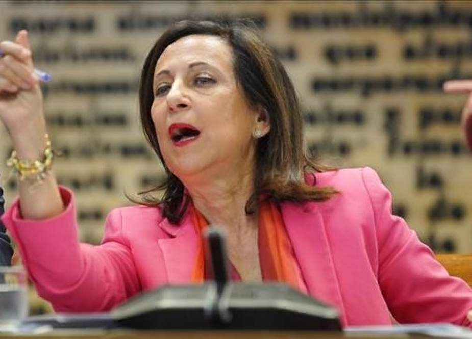 Spanish Defense Minister Margarita Robles addresses a parliamentary commission on September 10, 2018.