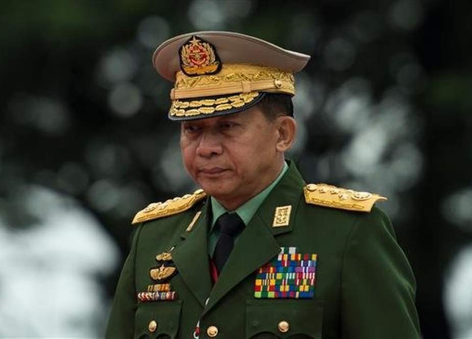 This file photo, taken on July 19, 2018, shows Myanmar’s military chief, Min Aung Hlaing. (By AFP)