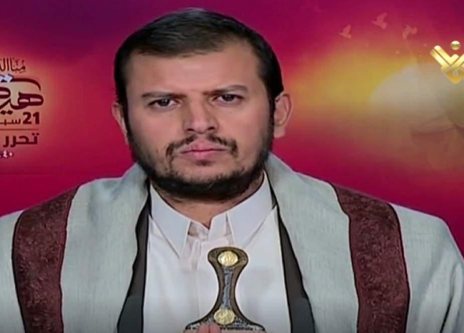 Sayyed al-Houthi, addressing crowds marking Ashura anniversary.png