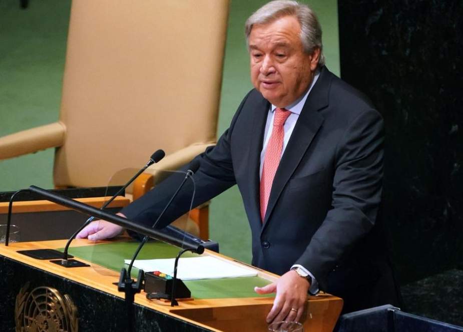 UN Secretary General Antonio Guterres addresses the 73rd session of the General Assembly at the United Nations in New York on September 25, 2018. (Photo by AFP)