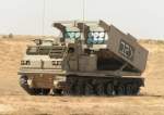 The M270 Multiple Launch Rocket System (M270 MLRS) of the US military.