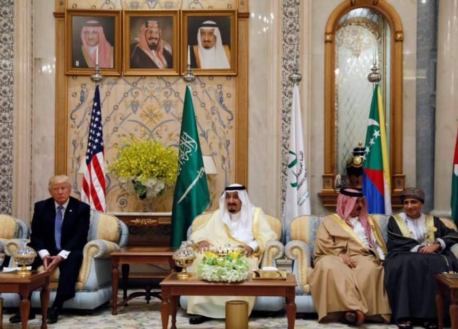 U.S. President Donald Trump attends a meeting with Gulf Cooperation Council (GCC) leaders in Riyadh, Saudi Arabia, May 21, 2017.