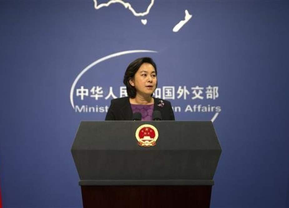 Chinese foreign ministry spokeswoman Hua Chunying speaks during a press briefing at the Ministry of Foreign Affairs building in Beijing. (AP file photo)