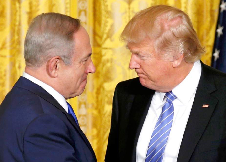 US President Donald Trump (right) and Prime Minister Benjamin Netanyahu