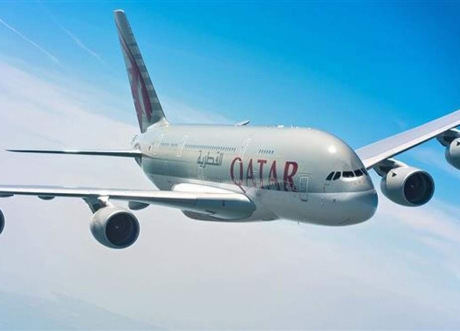 This file photo shows a Qatar Airways Airbus A380.