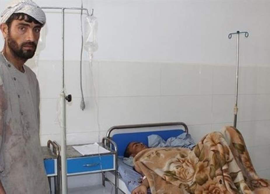 Afghan boy receives treatment at a hospital in Kunduz.jpg
