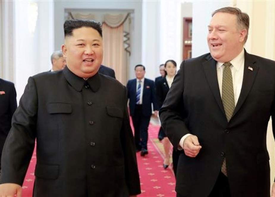 North Korean leader Kim Jong-un meets with US Secretary of State Mike Pompeo in Pyongyang.jpg
