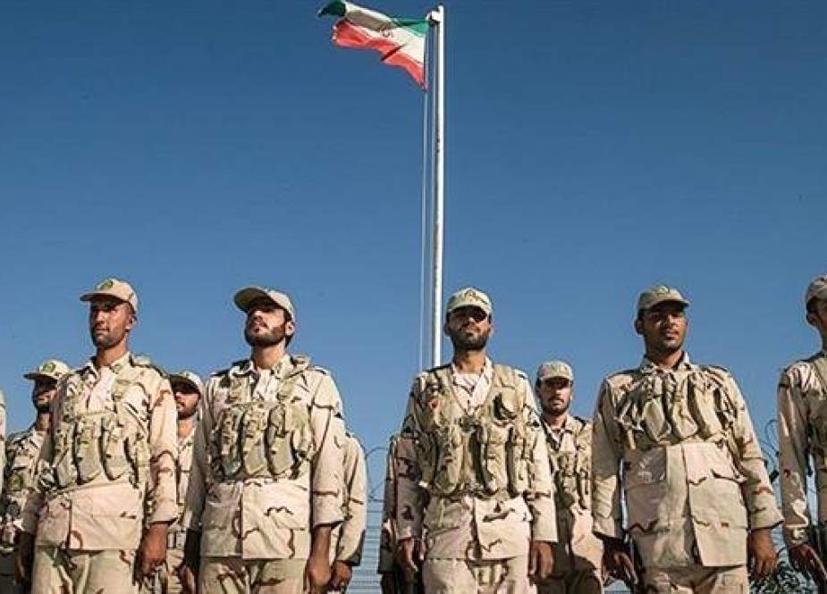 The file photo shows Iranian border guards